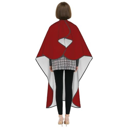 Custom Barber Cape Unisex Salon Hair Cutting Capes Add Your Image Logo Haircut Kit Personalized Stylist Tool - color: Dark Red
