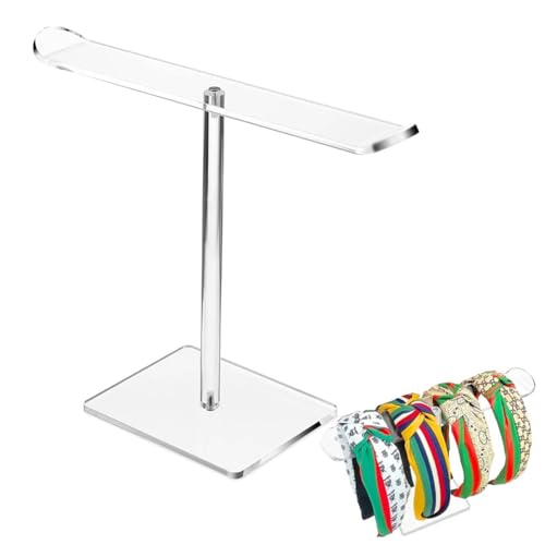 Clear Acrylic Headband Holder, Hair Hoop Display Stand, Clear Hairband Rack for Storage, Jewelry Display Bracelet Display Holder Stand, Acrylic Bracelet Display Organizer Jewelry Holder
