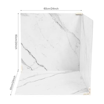 Shooting Backdrops, 3PCS 2 in 1 Photo Backdrop Boards 24x24 Inch Double Sided Marble Cement Texture Photography Backdrop Boards for Desktop Shooting Product Photography Background