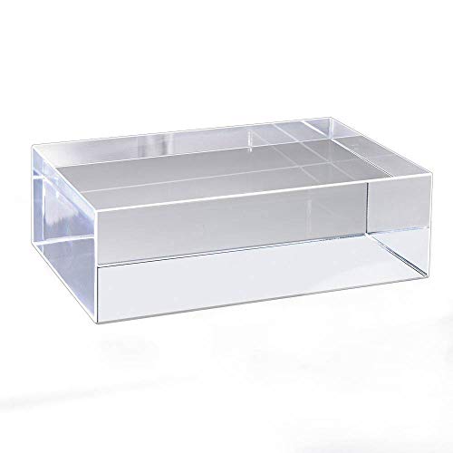 Mirart Clear Acrylic Block Cube (6" x 4" x 2") - size: 6" x 4" x 2"