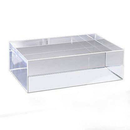 Mirart Clear Acrylic Block Cube (6" x 4" x 2") - size: 6" x 4" x 2"