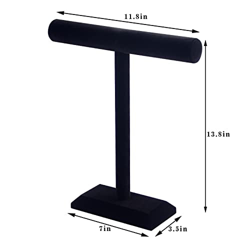 Pangkeep Necklace Holder,Black Velvet Jewelry Display Stand for Selling,13.8 Inches Tall Jewelry Holder.