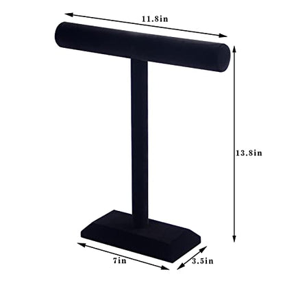 Pangkeep Necklace Holder,Black Velvet Jewelry Display Stand for Selling,13.8 Inches Tall Jewelry Holder.