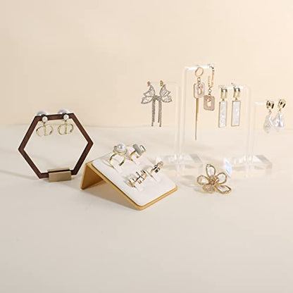 white ring display for selling, velvet white ring holder for jewelry, jewelry ring organizer【Velvet Ring Holder-White 】 - color: White