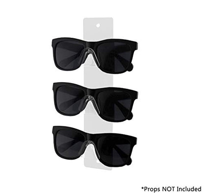 Marketing Holders 2 Pack Sunglasses Holder 3 Pair with Hardware Space Saver Organizer Hanging White Acrylic for Safety Glasses Labs Spectacles - size: 3 Tier White