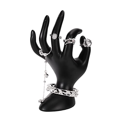 Hand jewelry holder Ring holder for jewelry For Displaying Bracelets, Rings, Jewelry and Room decorations and Store event displays (black) - color: Black