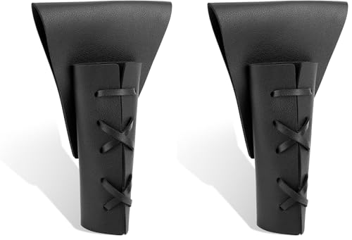NQEUEPN Dagger Holster, Medieval Style Dagger Belt Leather Sheath Adjustable Sword Frog Holster Thigh Dagger Holder for Costume Cosplay Renaissance Accessories - size: M (Pack of 2)
