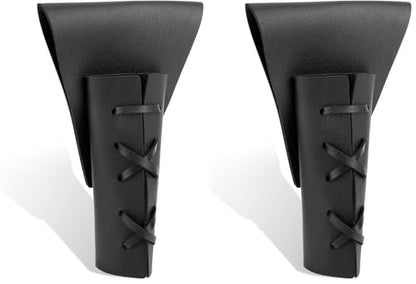 NQEUEPN Dagger Holster, Medieval Style Dagger Belt Leather Sheath Adjustable Sword Frog Holster Thigh Dagger Holder for Costume Cosplay Renaissance Accessories - size: M (Pack of 2)