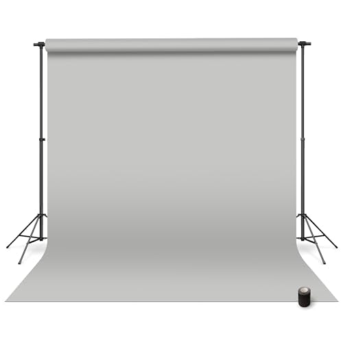 Denny Mfg - Seamless Paper Backdrop for Photoshoot with Free Gaffer Tape – Light Grey Photography Paper Roll Background with Matte Finish for Studio, Video & Content Creation – (53 in x 36 ft) - color: Light Gray, size: 53 in x 36 ft