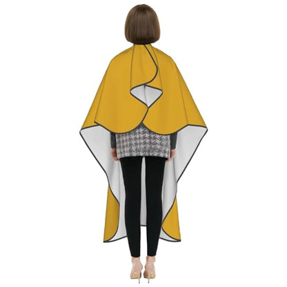 Custom Barber Cape Unisex Salon Hair Cutting Capes Add Your Image Logo Haircut Kit Personalized Stylist Tool - color: Goldenrod