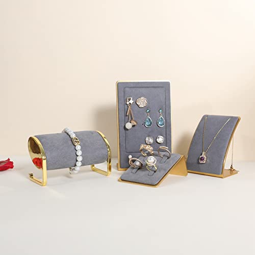 Grey jewelry ring display holder, single cute ring holder for men, ring holder and organizers【Velvet Ring Holder-Grey 】 - color: Gray