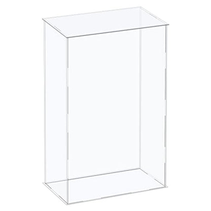 MECCANIXITY Acrylic Display Case Plastic Box Cube Storage Box Clear Assemble Showcase 6.3x4.3x16.1 Inch for Collectibles - size: 6.3x4.3x16.1 Inch