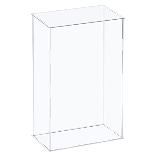 MECCANIXITY Acrylic Display Case Plastic Box Cube Storage Box Clear Assemble Showcase 6.3x4.3x16.1 Inch for Collectibles - size: 6.3x4.3x16.1 Inch