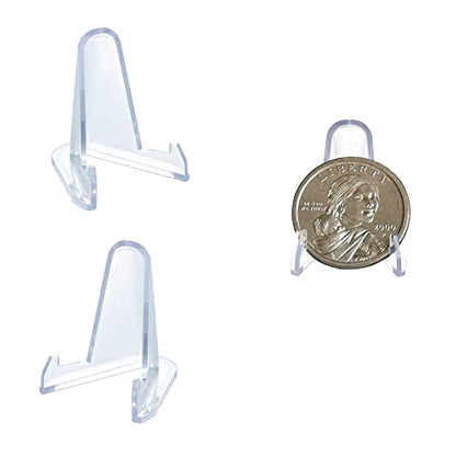 25 Packs(1.4 Inch) Acrylic Easel Stands Display Stands/Plate Stands Coin Display Easel Holder for Air-Tite Coins Pocket Watches Capsules Challenge Medals Casino Chips , Photo Display,Baseball Sports - size: 25 PCS / 1.4"