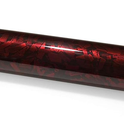 PET Marble Forged Carbon Fiber Textured Gloss Red Vinyl Wrap Auto Car Sticker Decal Film Sheet Bubble Free Air Release Technology with Tool Set 5FTx10FT - size: 5FT x 10FT