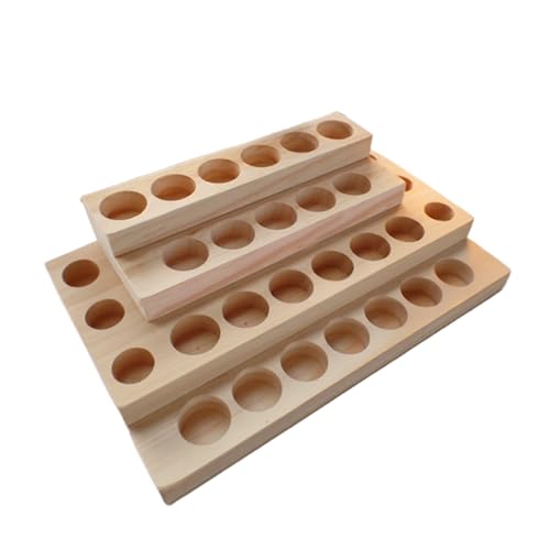 4 Tier Solid Wood Essential Oil Holder, 30 Bottle Slots Storage Organizer for 5-20ml Bottles, Staircase Design Tabletop Display Stand for Living room Bedroom Office, Nail Polish Compatible - style: 4 Layers-2