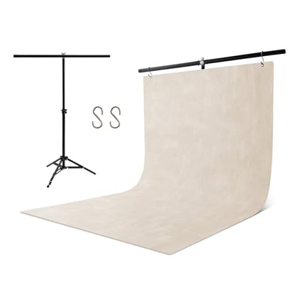 Pino Studio Photography Background Sheet - Beige Mortar(with Stand) - color: Beige Mortar(with Stand)