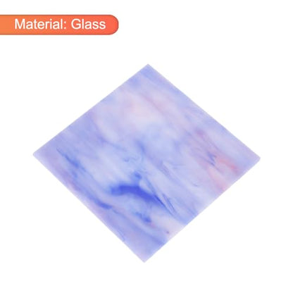 MECCANIXITY Stained Glass Sheet Mosaic Tile 3.9 Inch x 3.9 Inch Bright Purple Stained Glass Sheets for Crafts DIY, Art Project - color: Bright Purple