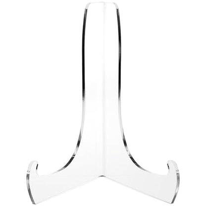 Plymor Clear Acrylic 60-Degree Angle Easel With Shallow Support Ledges, 9" H x 7" W x 5.75" D (2 Pack) - size: 9" x 7" x 5.75"