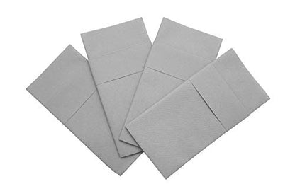 Moyes Home Gray Disposable Dinner Napkins with Pocket - Linen-Feel Pre-Folded Cloth-Like Paper Napkins for Silverware, Weddings, Dinner Parties, 16x16 in, Pack of 50 - color: Grey