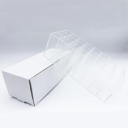 Lipstick Organizer 24 Slot Lipstick Holder Display Rack Small Clear Plastic Compact Lip Gloss Perfume Sample Mascara Holder