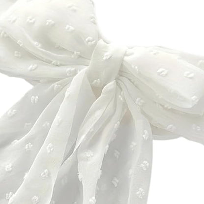 Large Bowknot Hairpin Round Dot Ribbon Hairclip for Women Spring Clip Hair Accessory Modern Styling Hair Decoration