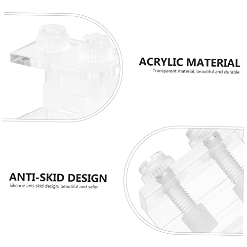 2pcs Transparent Acrylic Clips for Fish Tank Backdrop Durable and Easy to Install Aquarium Background Fixing for Aquariums and Tortoise Tanks
