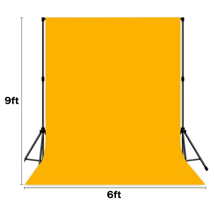 Photo Backdrop Yellow Background Fabric Professional Photography Solution 6x9ft Seamless Design Eliminate Wrinkles Short Video Food Photography Summer Theme Event - color: Yellow, size: 6x9ft