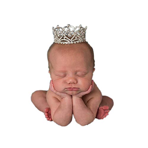 Infant Baby Girl Boy Crown Photo Shoots Headband for Newborn Crystal Princess Party Headwear Photography Props - color: Crown 5