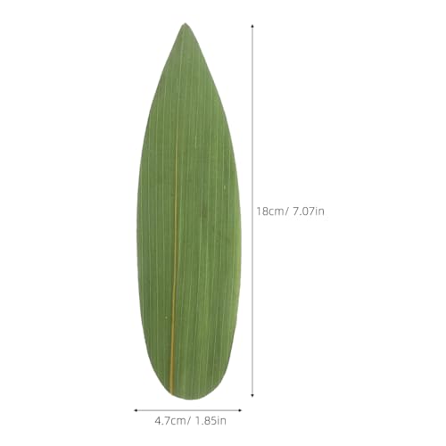 IMIKEYA 100Pcs Bamboo Leaves for Food - Sushi Bamboo Leaf Sashimi Presentation Japanese Food Plating Decoration for Restaurants Home Holiday Party