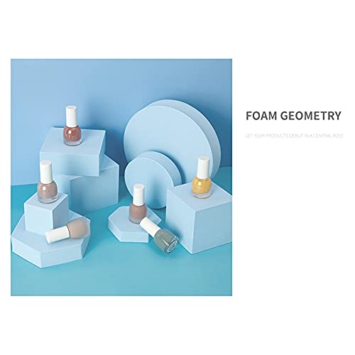 8 in 1 Foam Photography Prop Set for Product Display, Accessories, Jewellery, Cosmetics, Model, Perfumein and Trinkets on Perfect of Showing (Blue) - color: Blue