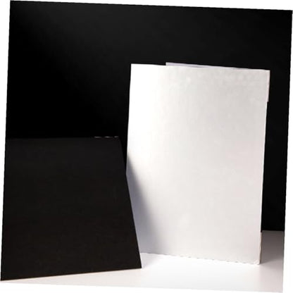 Photography Reflective Board and Backdrop for Studio and Outdoor Use, Thick A4 Foldable Photo Background Cardboard with Black and White Reflector Panels for Professional Lighting
