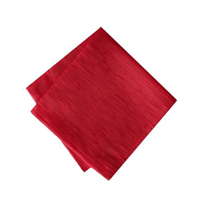 Elrene Home Fashions Continental Solid Texture Water and Stain Resistant Fabric Dining Slub-Weave Texture Napkins, Set of 4, 17"x17", Red - color: Red, size: 17" x 17" (Set of 4)