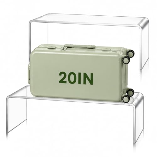 RattanView 2 Pcs 19 x 8 x 7 Inch Large Acrylic Risers Display Stands 8 mm Thick Acrylic Shelf Riser Showcase for Collectibles Jewelry Cupcakes Food Figures Perfume Cabinet (Clear) - color: Clear, size: 19 x 8 x 7 Inch, 8 mm