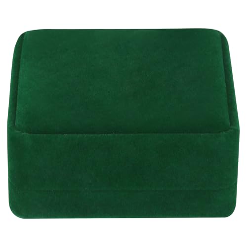 LETURE 4 Pieces Classic Velvet Bracelet Bangle Pendant Necklace Gift Box, Travel Jewelry Box Display Storage Case for Gift, Wedding, Engagement, Proposal, Birthday (4PCS Bracelet-GREEN) - color: 4PCS Bracelet-GREEN