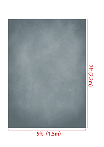 Kate 5x7ft Abstract Blue Grey Backdrop Portrait Backdrops for Vintage Photography - color: Blue Grey