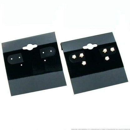 The Display Guys 100-pc Jewelry Display Hanging Earring Cards (Black Flocked Velvet, 2 x 2) Fit 3 Pairs - color: Black Velvet, size: 2" X 2"