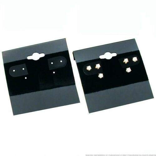 The Display Guys 100-pc Jewelry Display Hanging Earring Cards (Black Flocked Velvet, 2 x 2) Fit 3 Pairs - color: Black Velvet, size: 2" X 2"