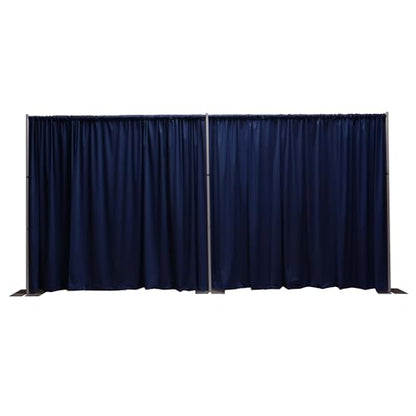 OnlineEEI Pipe & Drapes Portable Stand Kit, 8FT x 20FT Photo Backdrop Set with Portable Stand, Photography Background for Weddings, Birthday Parties, Business Events (Navy) - color: Navy Blue