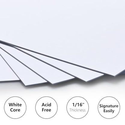Egofine 14 Pack Mat Board, 5x7 Backing Board, Acid Free White Uncut Mat Board for Photos, Pictures, Frames, Artworks and Paints - color: White-5"x7" Pack of 14 Uncut Mat Board