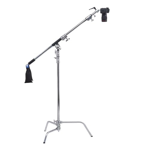 Kupo 40" C-Stand Overhead Shooting Kit 3, Professional Overhead Rig with Steel Baby Boom for Photography and Video Flat Lay Tabletop and Product Shooting with Stable Sliding Leg Support (KS708212) - color: Silver, size: Overhead Shooting Kit 2