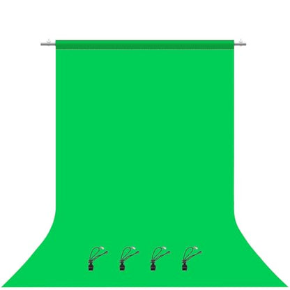 PULUZ Green Screen Backdrop with 4 Fixing Clip, 3.3 x 6.6 Ft Photography Chroma Key Greenscreen Background for Streaming Zoom, Live Streaming, Photo Video Studio - size: 3.3 x 6.6 Ft