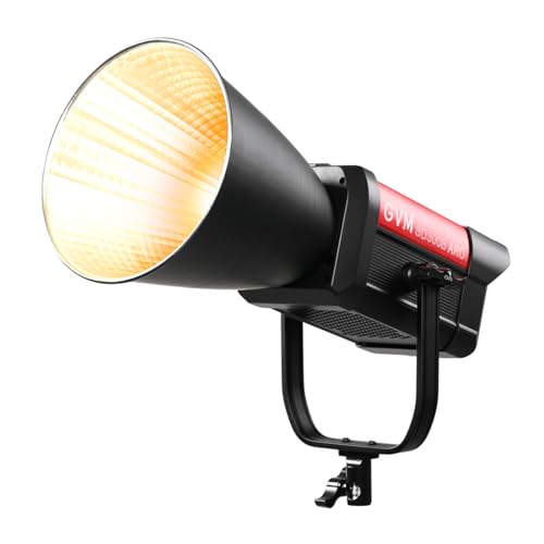 GVM Photography Lighting 300W Bi-Color Studio Lights with 45°Standard Reflector 454900Lux@1m Video Light 12Lighting Scenes App Control LED Video Light for Outdoor Shoot YouTube Videos - color: photography lighting