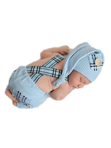 Newborn Baby Boy Suspender Pants Photo Outfits Gentleman Photography Outfit Girl - color: Black2