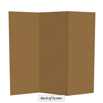 4 ft. Short White Temporary Cardboard Folding Screen - 3 Panels - size: 4 ft Short - 3 Panel