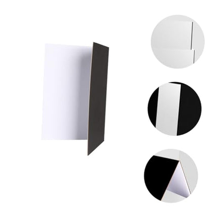 Mikinona Foldable Reflective Photography Board for Tabletop Studio Use, Thickened Black White Photo Background Reflector Panel for Indoor and Outdoor Shooting