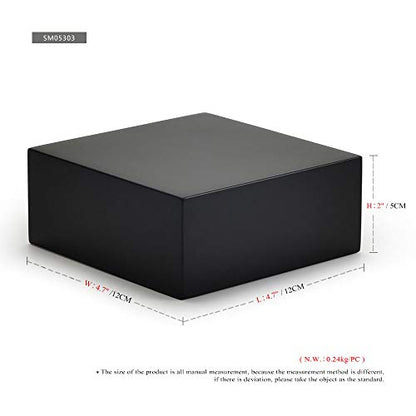 Oirlv Solid Wood Minimalism Style Jewelry Display Stand Showcase Jewelry Organizer Black Square Holder (SM05303) - color: SM05303