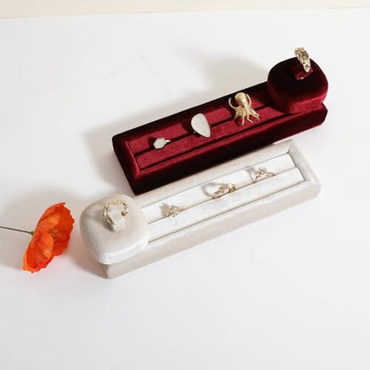Cute Single Ring Holder for selling, Velvet Ring Display Stand for Jewelry Show, Jewelry Storage Display【Beige】 - color: Beige