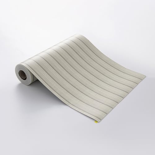 Peel and Stick PVC Slat Wall Panels, Wood Grain Self-Adhesive Soundproof Moisture-Resistant Paneling, 3D Faux Wood Panels for Bedroom Bathroom Walls & Ceilings 118"x15.75"(Off-White,13Sq.ft) - color: Off-White