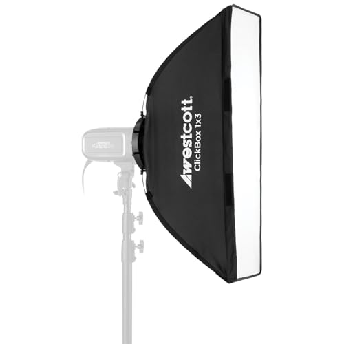 Westcott 1x3 ClickBox Softbox with Bowens Mount - Portrait and Product Photography & Video Light Modifier - size: 12 x 36 in ClickBox